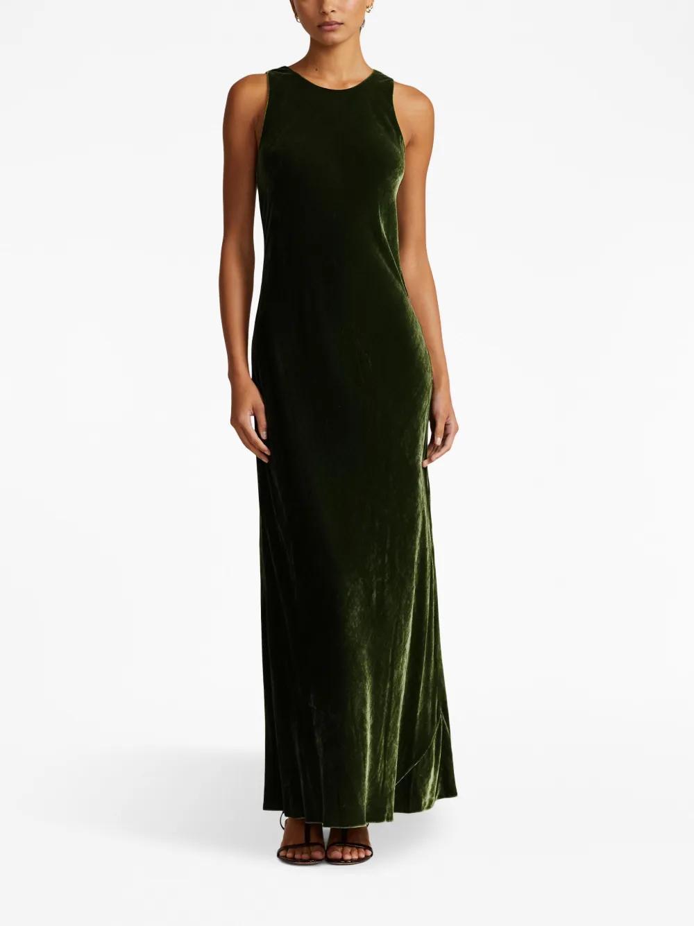 velvet slip-on maxi dress Product Image