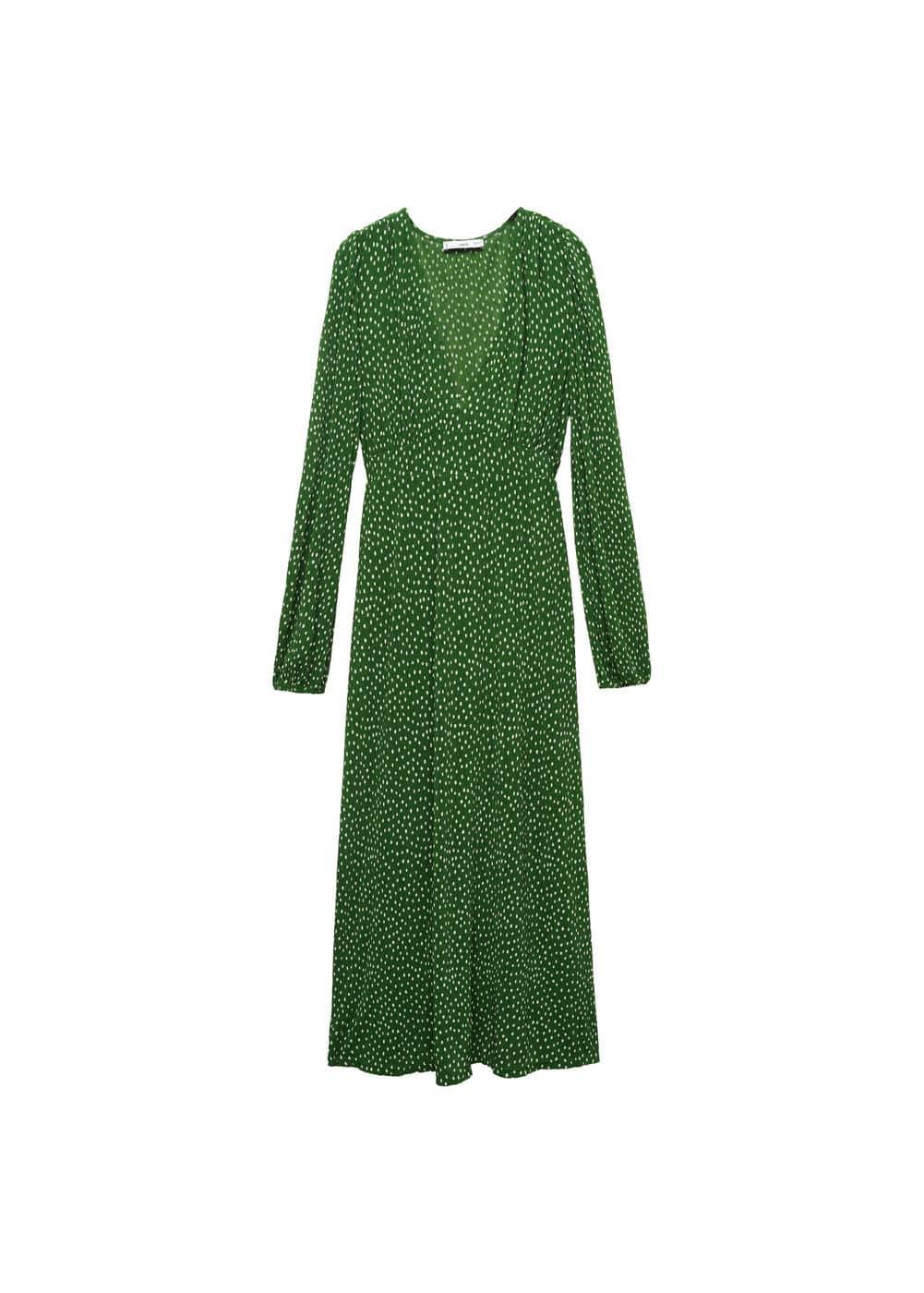 Mango Womens Polka-Dot Midi Dress Product Image