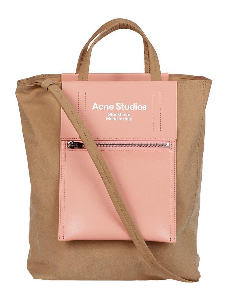 ACNE STUDIOS Papery Logo Printed Tote Bag In Black Product Image