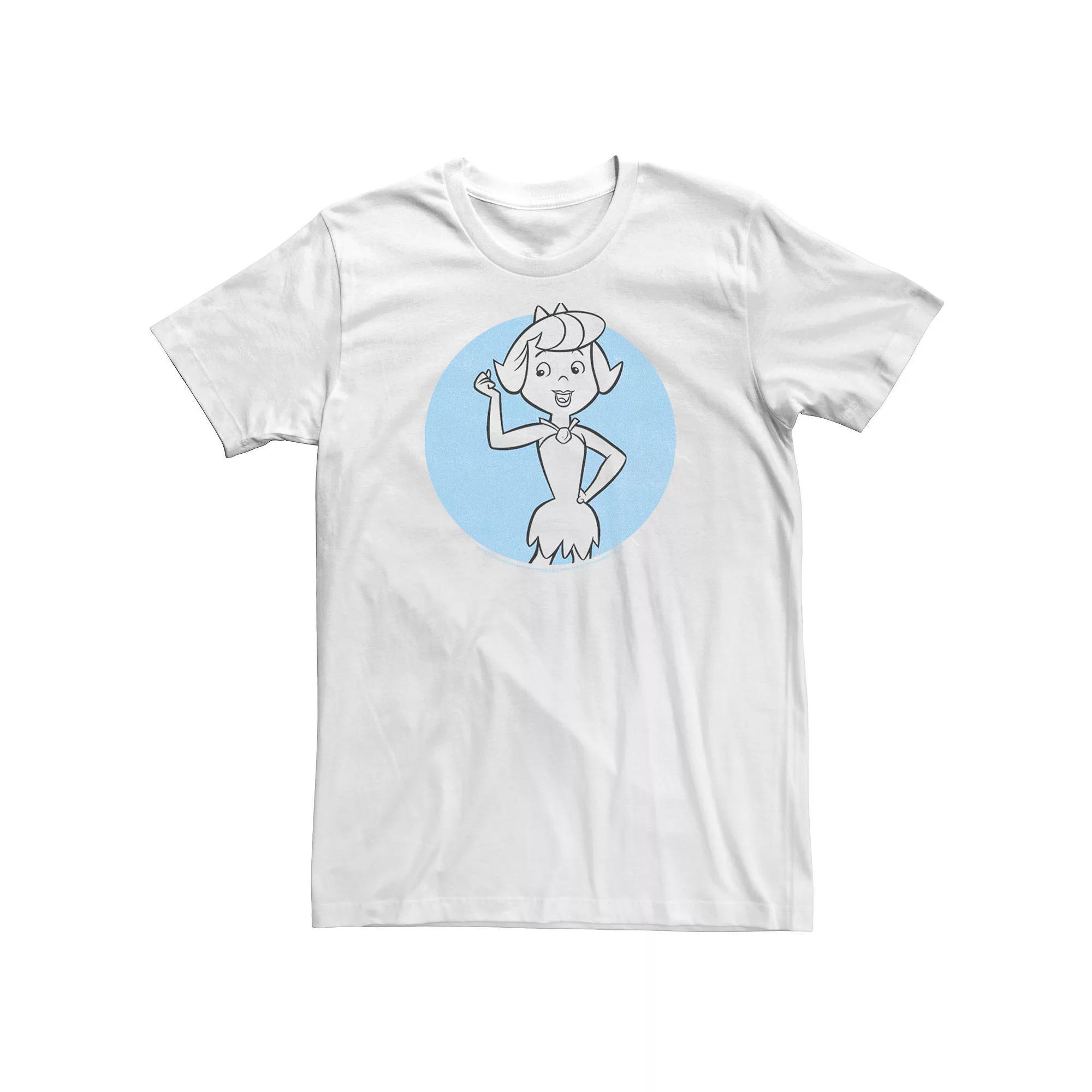 Big & Tall The Flintstones Betty Circle Portrait Tee, Men's, Size: 4XL, White Product Image