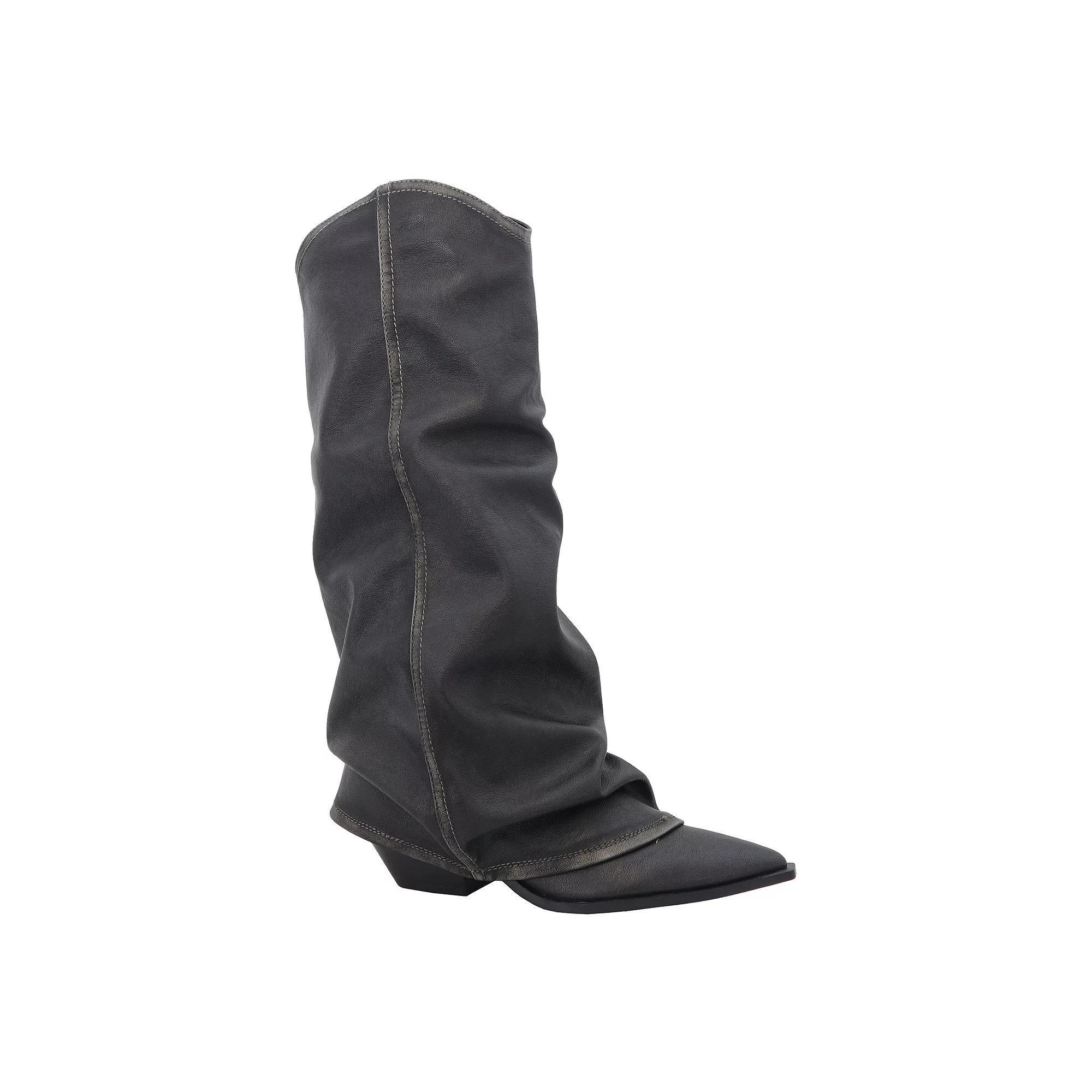 Yoki Kween Tall Scrunched Women's Boots, Size: 6, Black Product Image