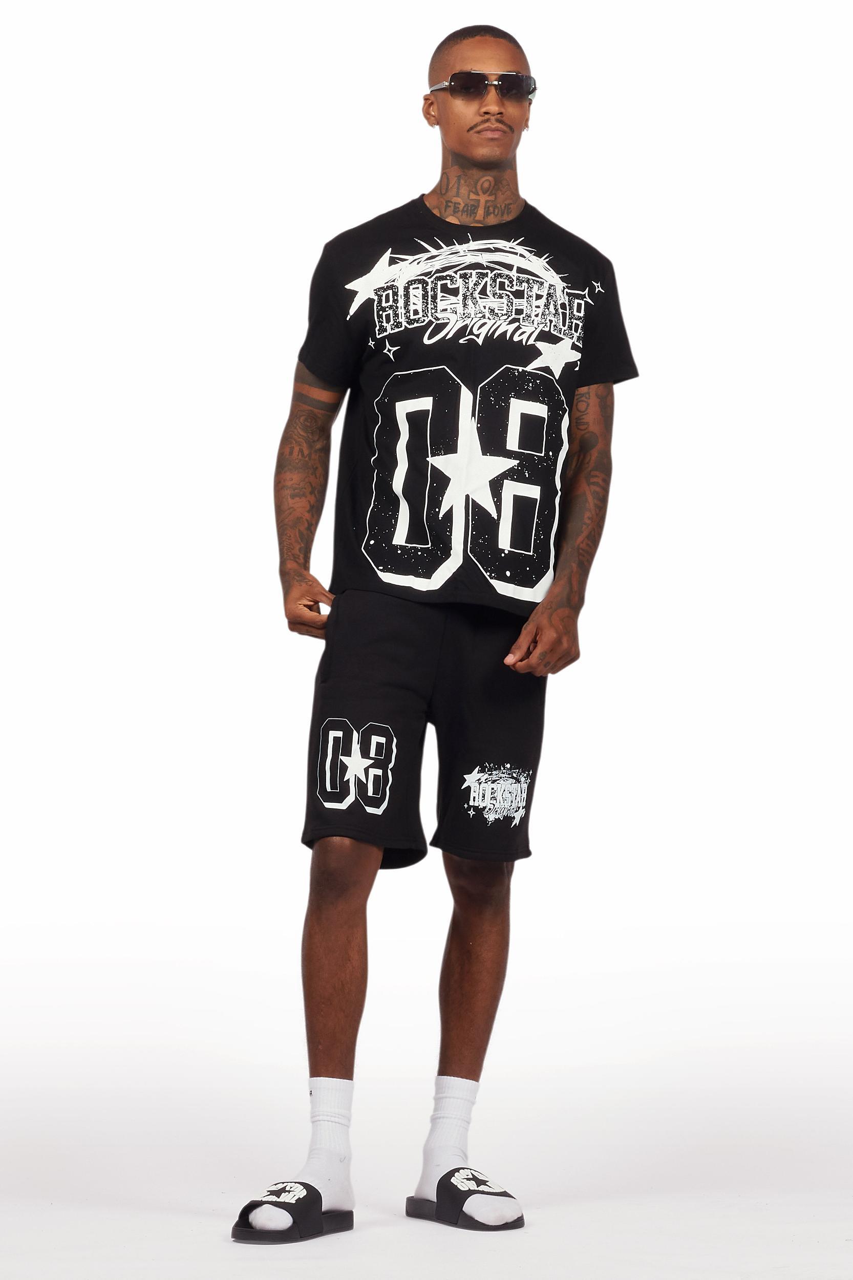 Allstar Black/White T-Shirt Short Set Male Product Image