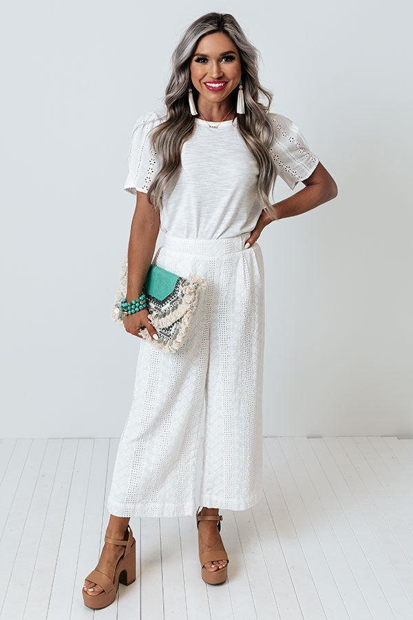 Upper West Side Story Eyelet Top In White Product Image