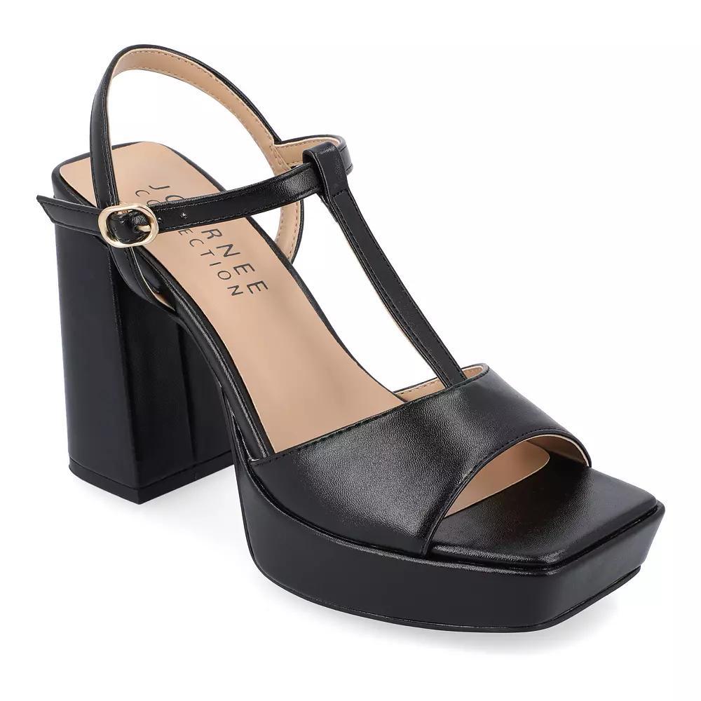 Journee Parson Women's Block Heel Sandals, Size: 9, Green Product Image