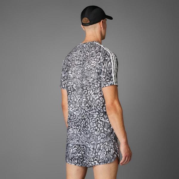 adidas Own The Run CLIMACOOL 3-Stripes Tee Dash Grey L Mens Product Image