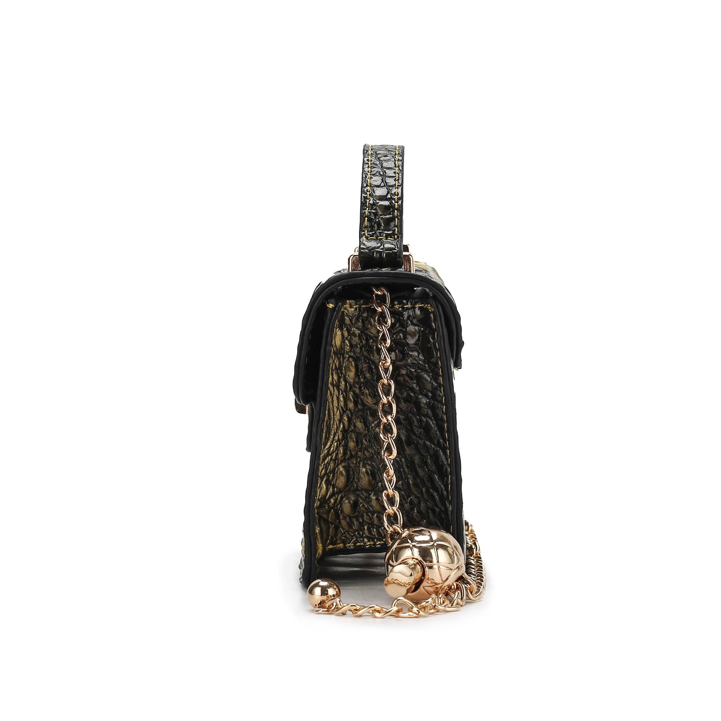 MKF Collection Women's Luxe Croc-Embossed Mini Satchel Female Product Image