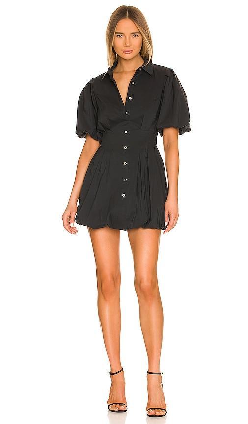 Cleo Polin Balloon-Sleeve Pleated Mini Dress Product Image