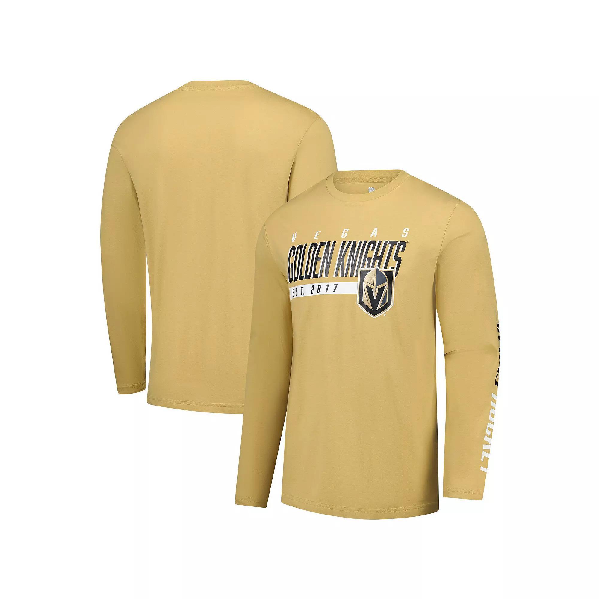 Men's Fanatics  Gold Vegas Golden Knights Long Sleeve T-Shirt, Size: 3XL, Lvk Gold Product Image