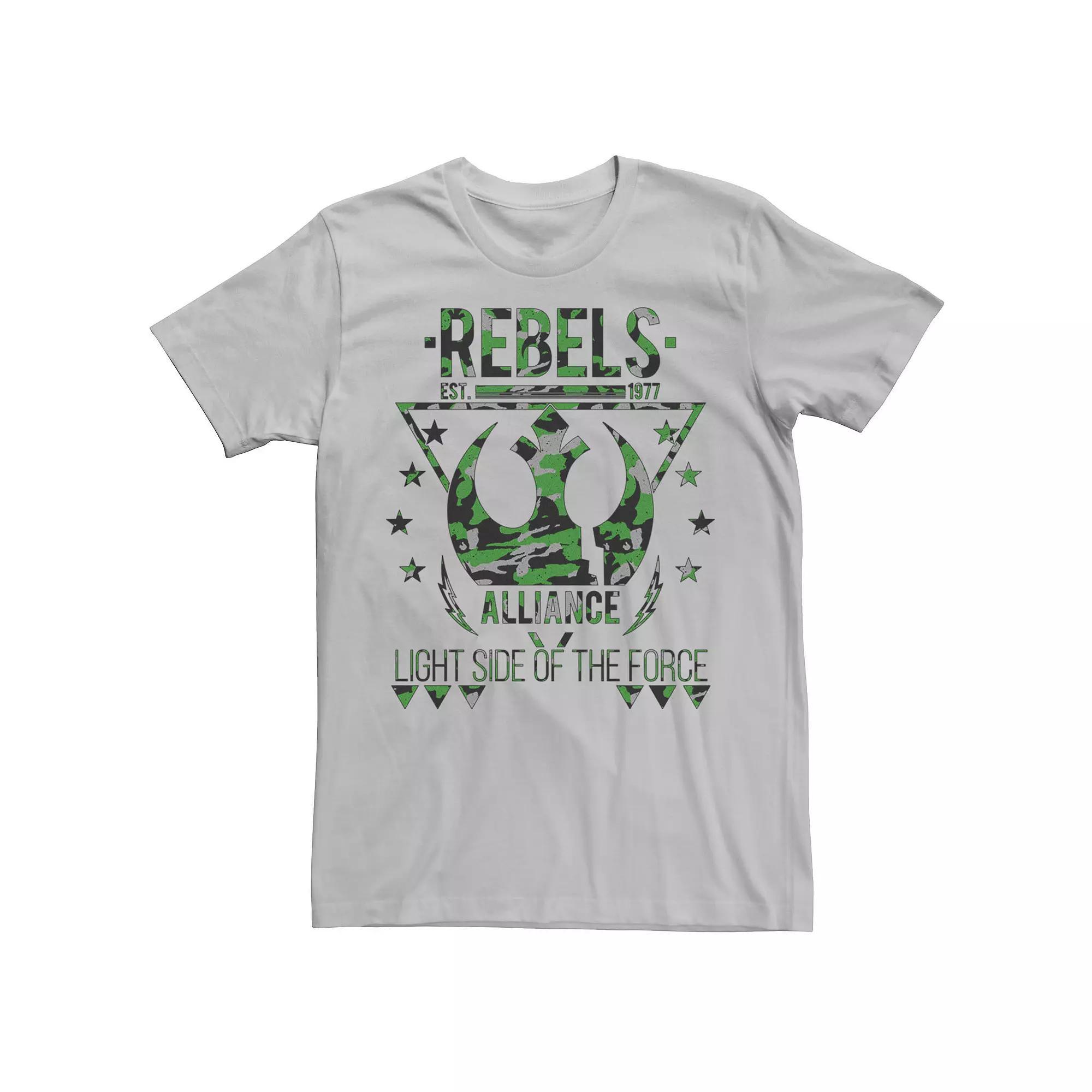 Men's Star Wars Camouflage Rebels Logo Tee, Size: Small, Silver Product Image