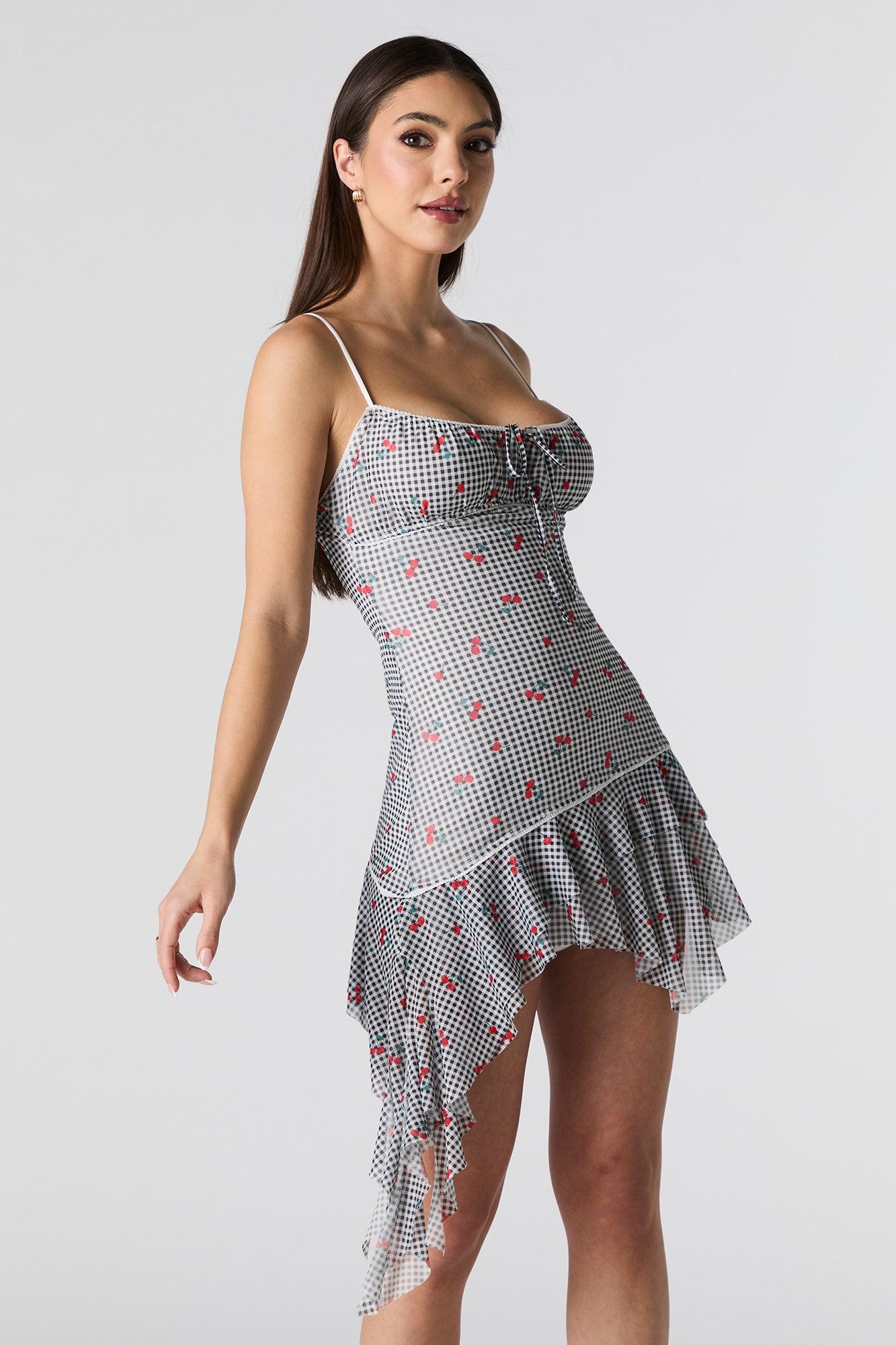 Asymmetrical Milkmaid Mini Dress Female Product Image
