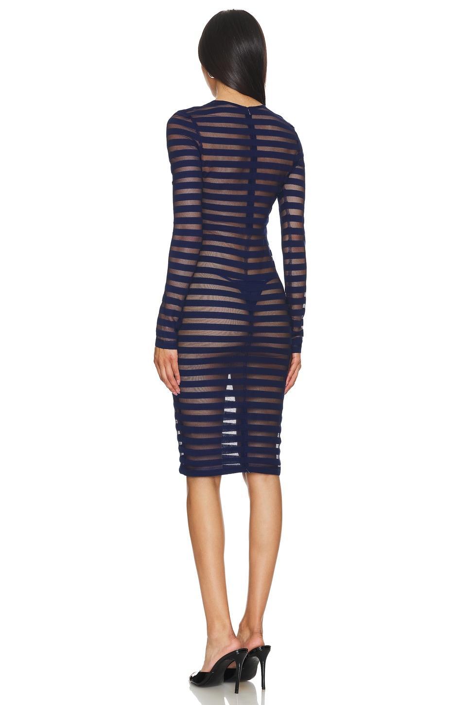 Long Sleeve Crewneck Dress To Knee Norma Kamali Product Image