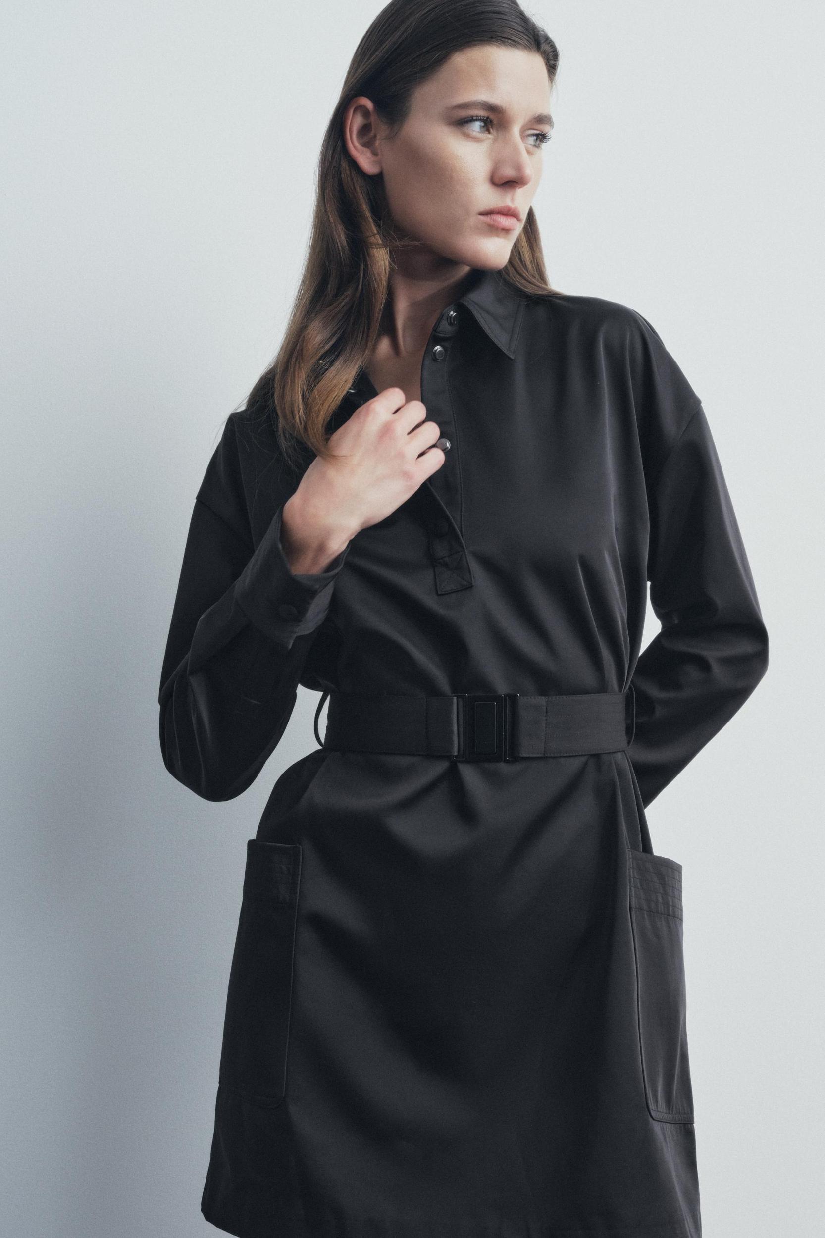 BELTED SHORT DRESS ZW COLLECTION Product Image