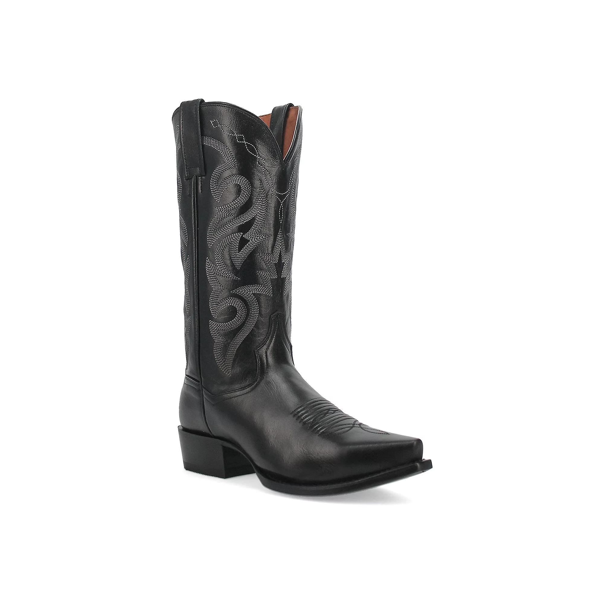 Dan Post Milwaukee Men's Leather Cowboy Boots, Size: 12, Black Product Image
