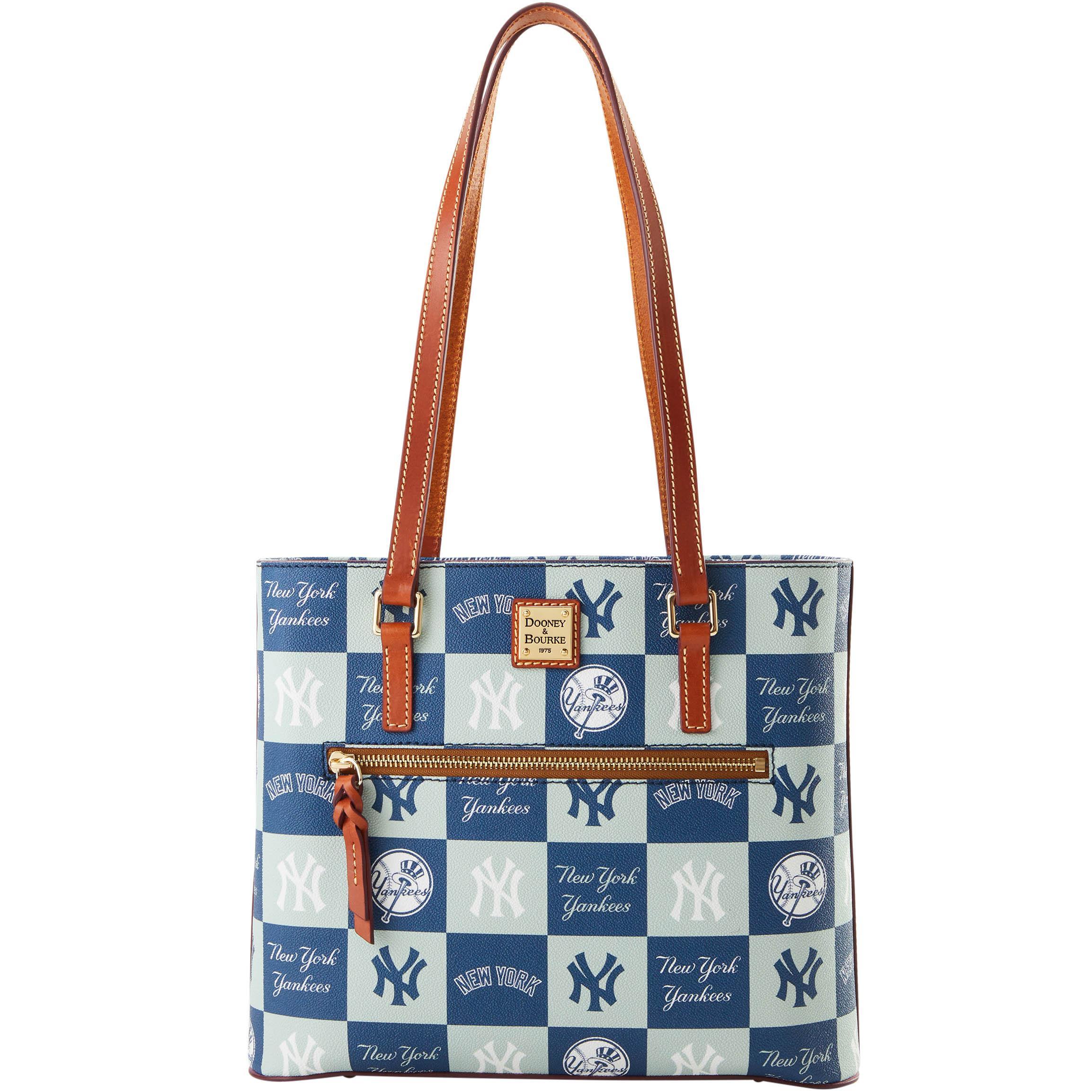 Dooney & Bourke Womens MLB Yankees Coated Cotton Shopper Bag in Navy Product Image