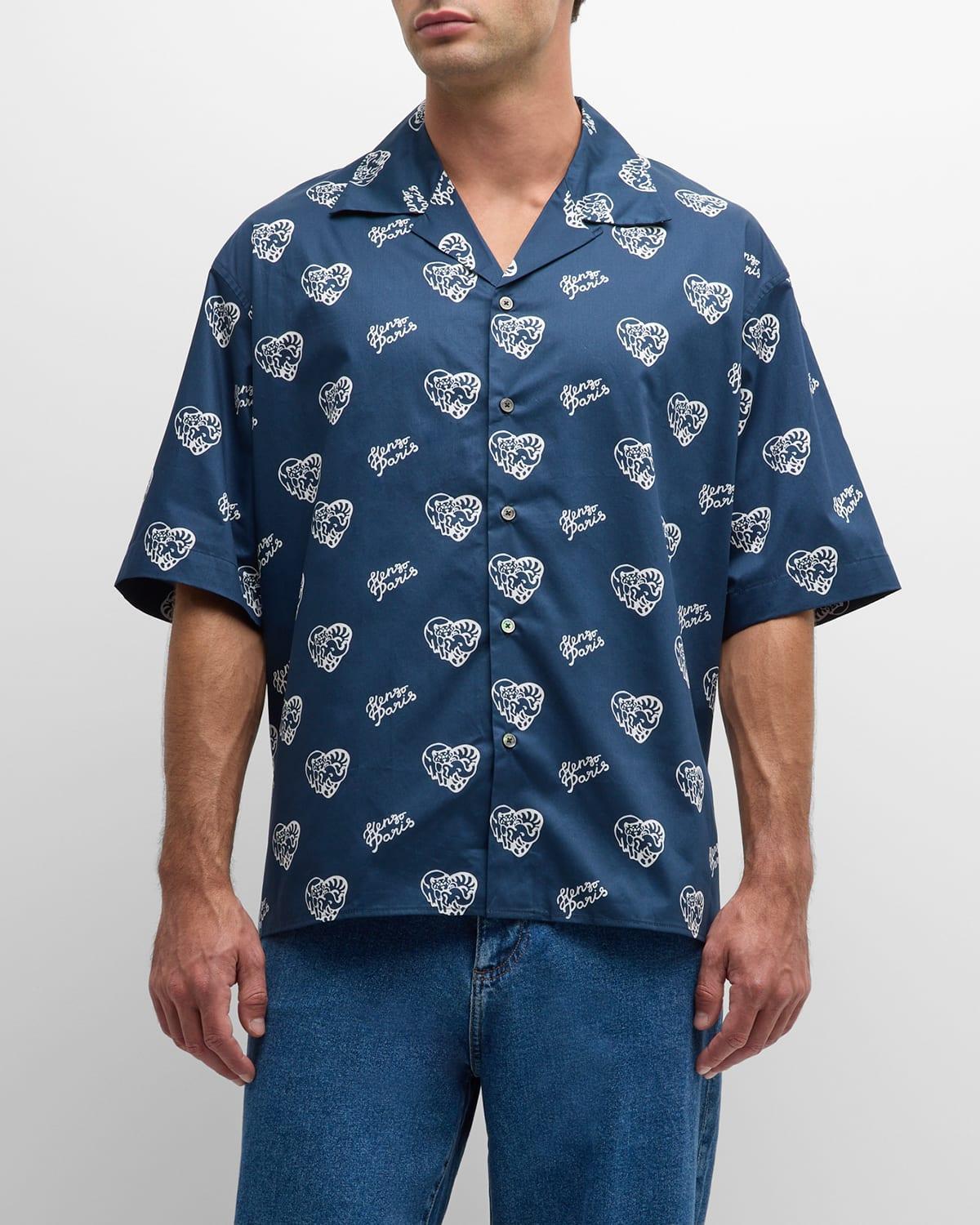 Men's Jungle Hearts Hawaiian Shirt Product Image