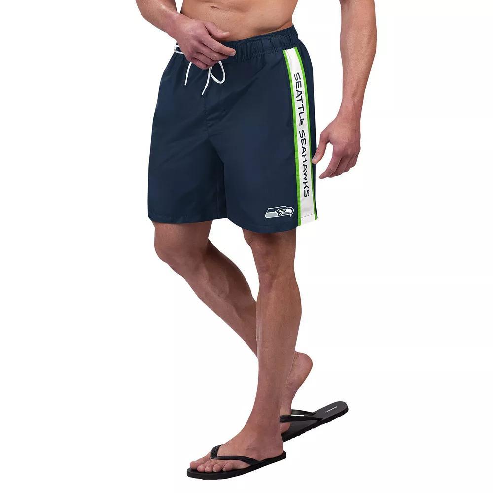 Men's G-III Sports by Carl Banks College Navy Seattle Seahawks Streamline Volley Swim Shorts, Size: XL, Blue Product Image