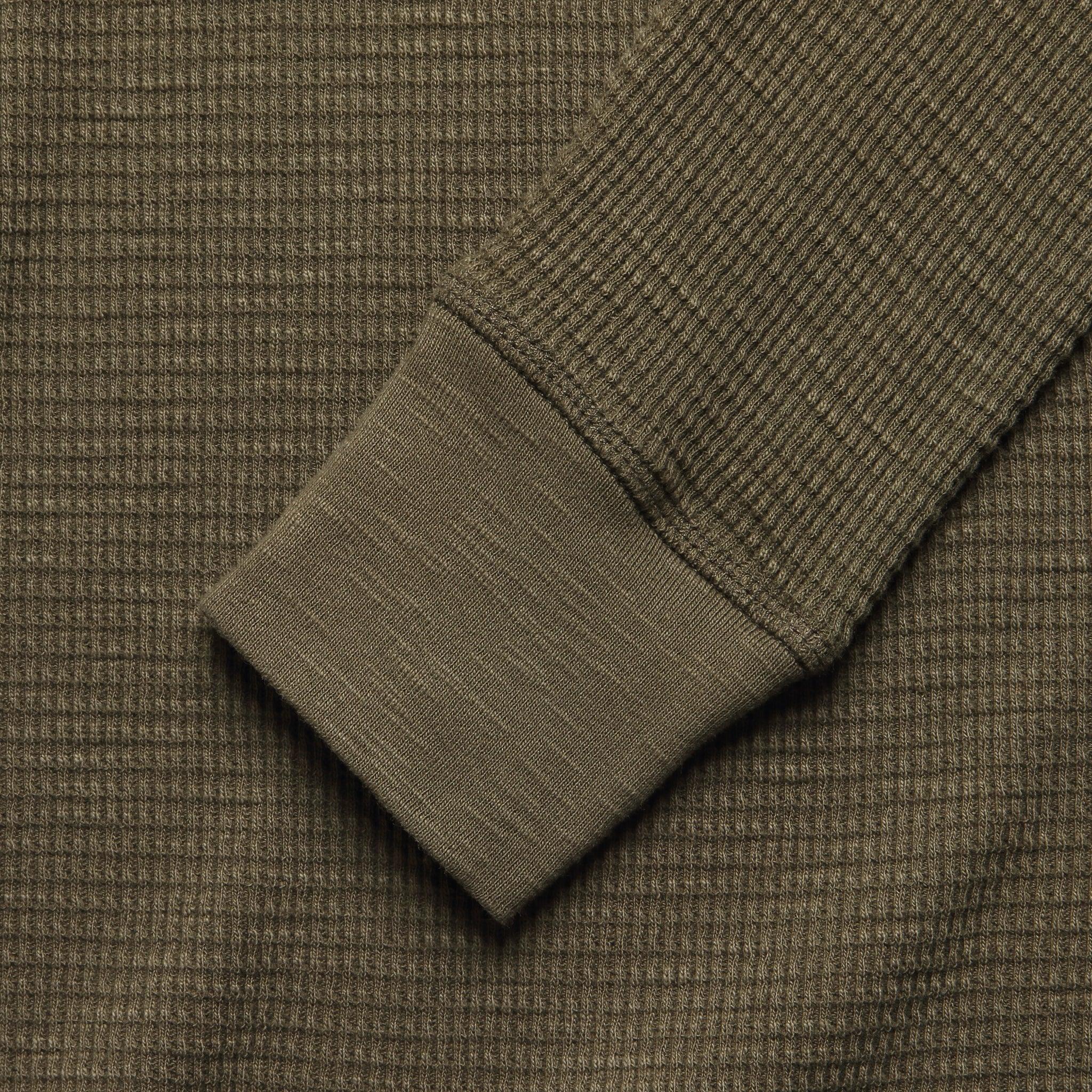 Waffle Crewneck - Olive Brown Product Image