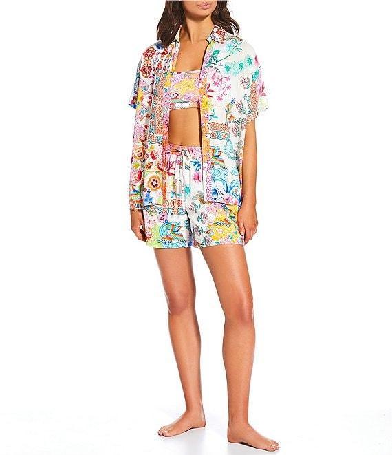 JOHNNY WAS Paula Easy Short Swim Cover Up Product Image