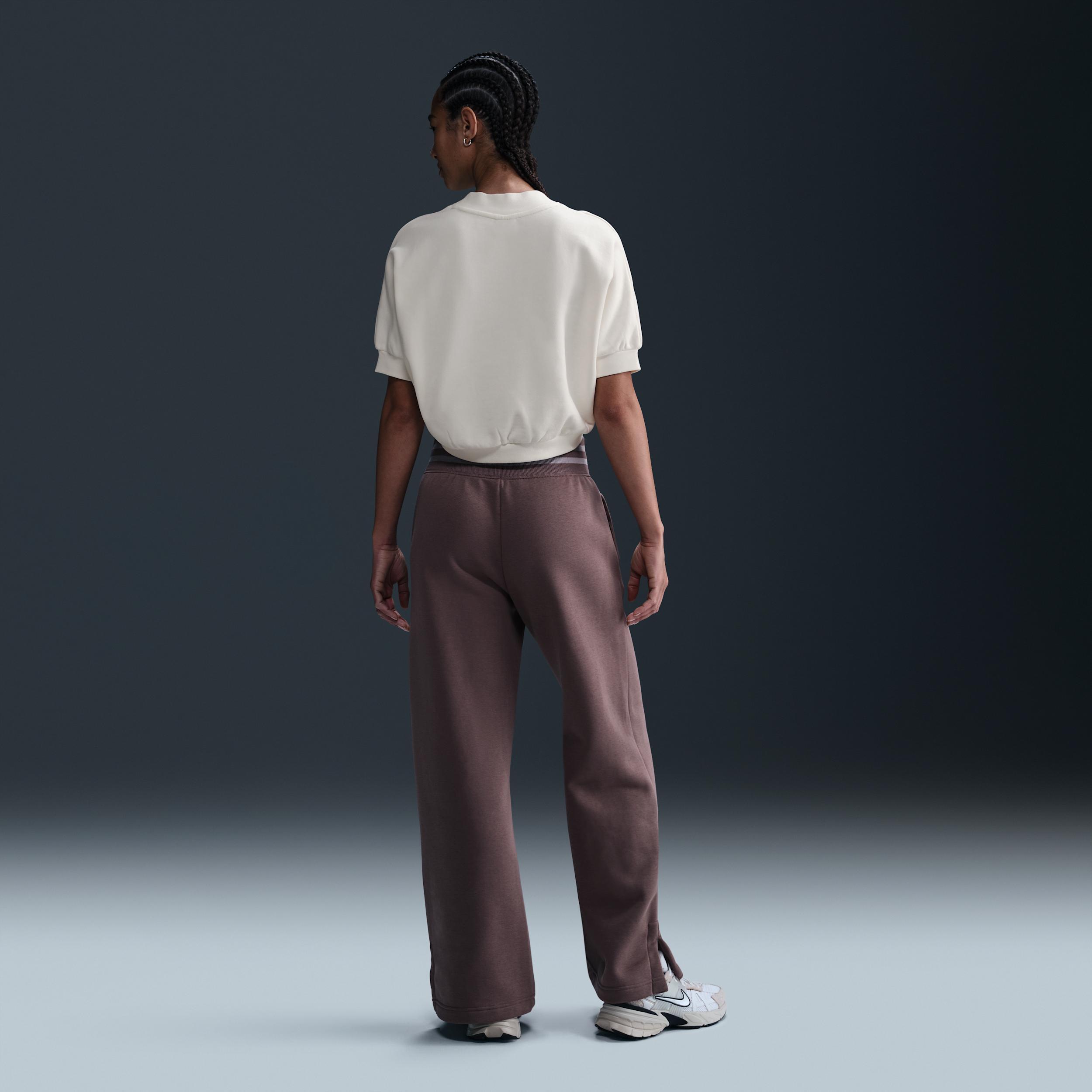 Nike Sportswear Collection Women's Crew-Neck Short-Sleeve Cropped French Terry Top Product Image