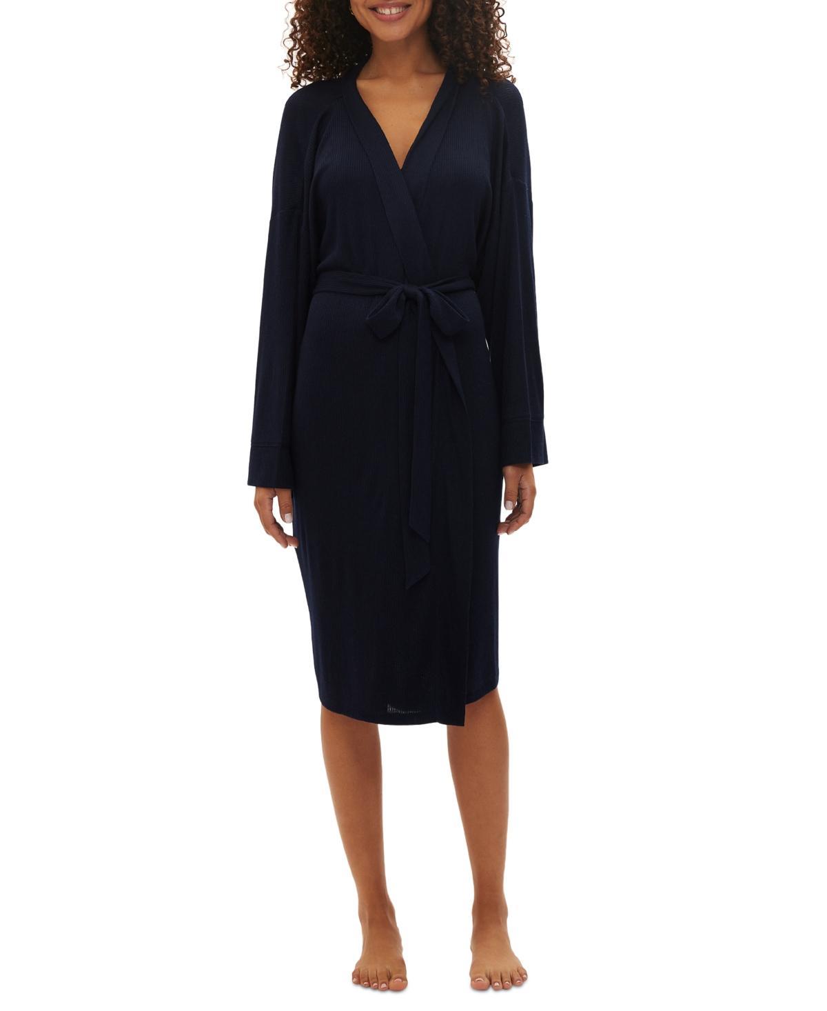 GAPBody Womens Long-Sleeve Ribbed Belted Robe Product Image
