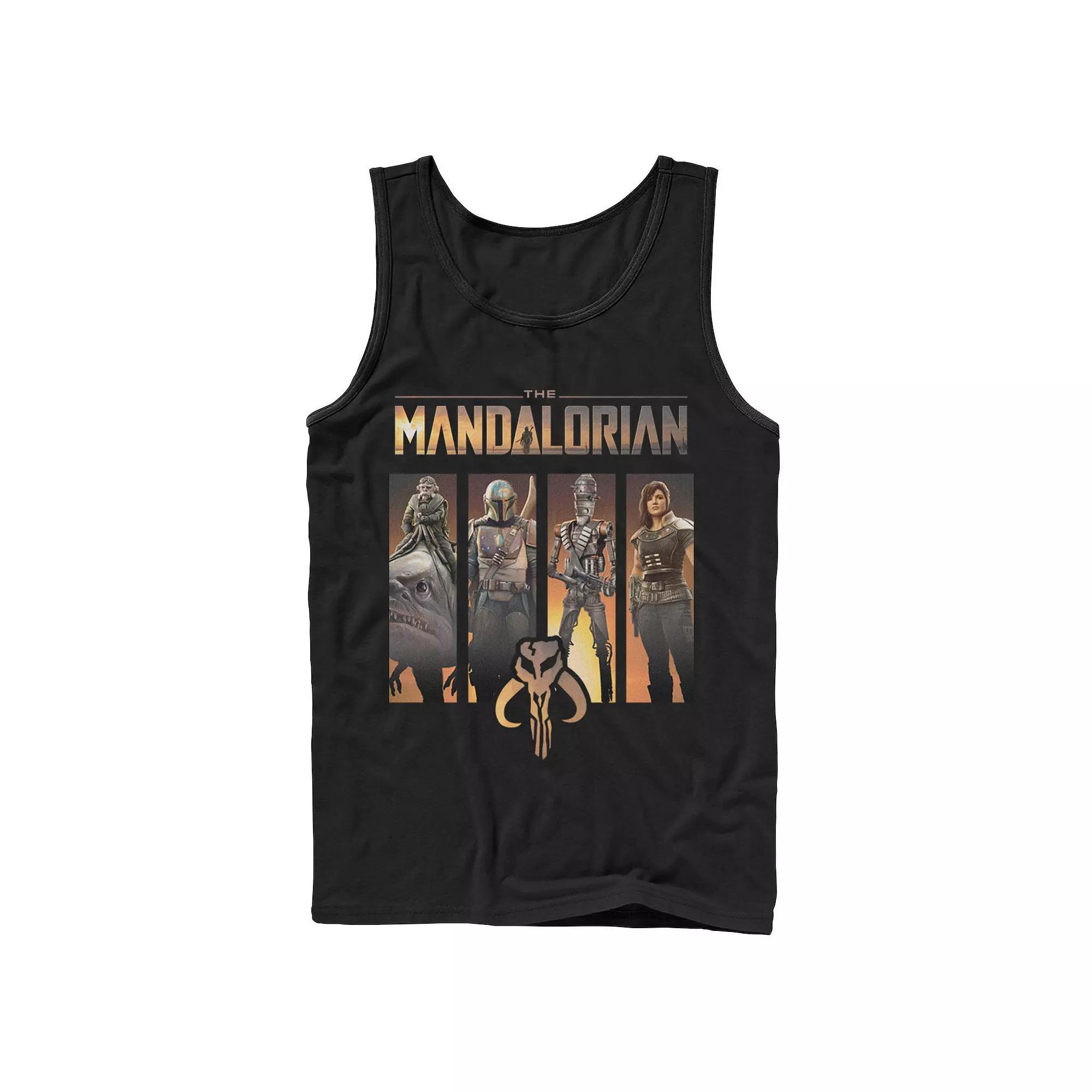 Men's Star Wars The Mandalorian Character Panel Tank Top, Size: XL, Black Product Image