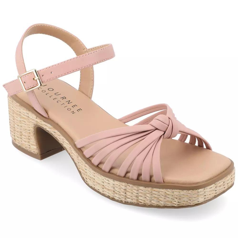 Journee Hally Women's Tru Comfort Foam™ Sandals, Size: 9, Pink Product Image