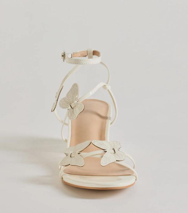 Feeling Fly Butterfly Patent Block Heels Product Image