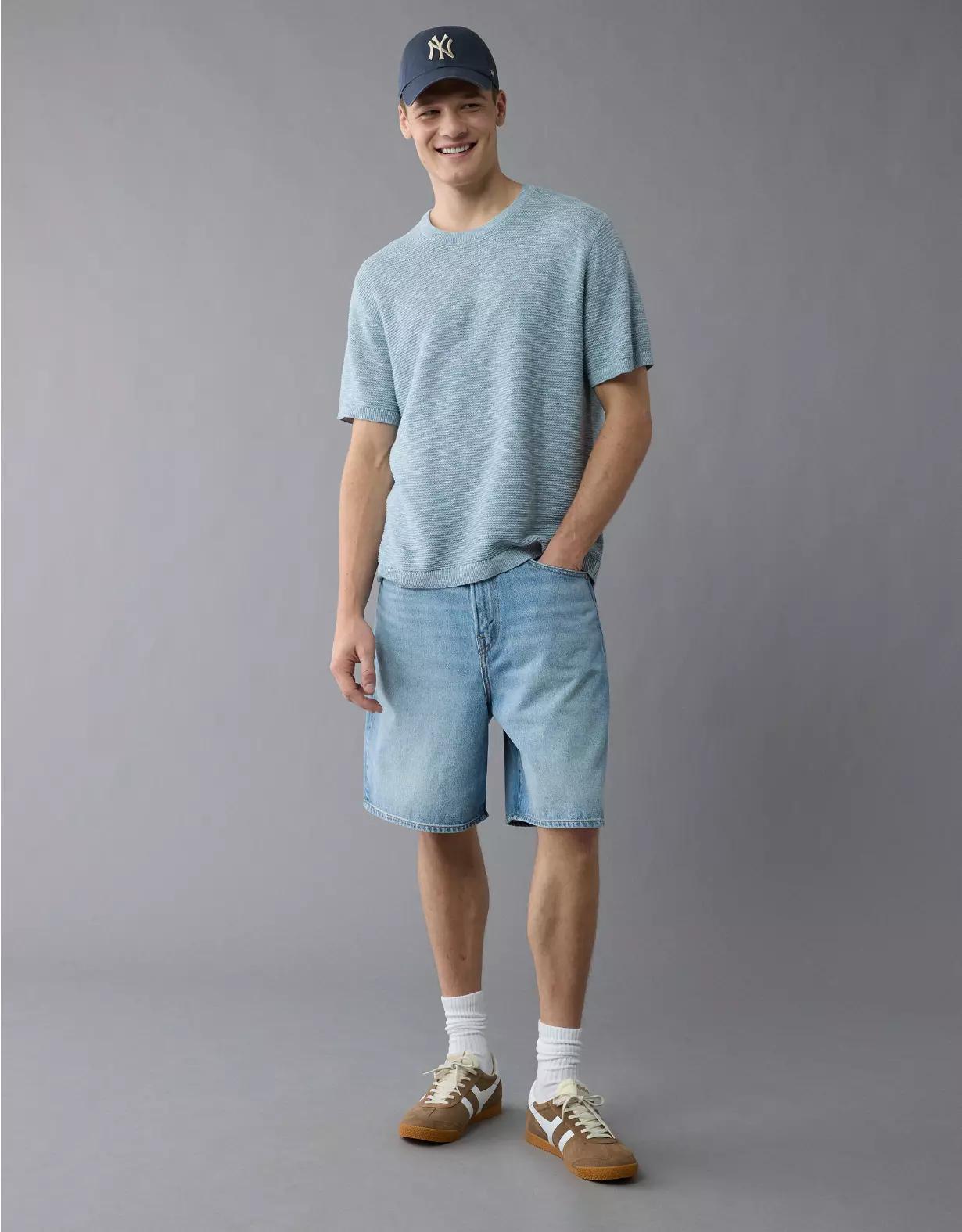 AE Linen-Blend Sweater T-Shirt Product Image