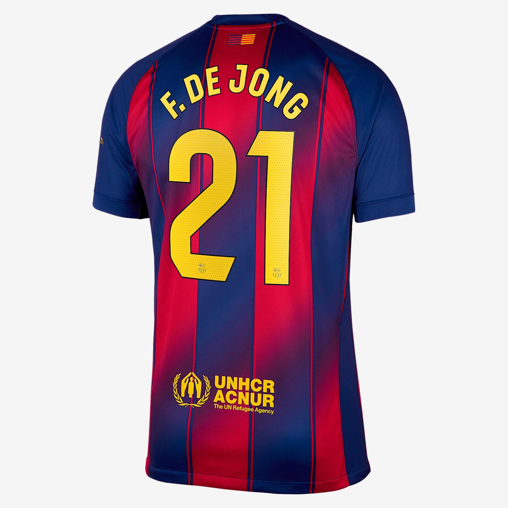 Frenkie de Jong Barcelona 2025/26 Stadium Home Nike Men's Dri-FIT Soccer Jersey Product Image