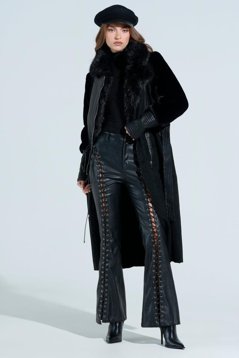 GOODIE MIXED MEDIA COAT Product Image