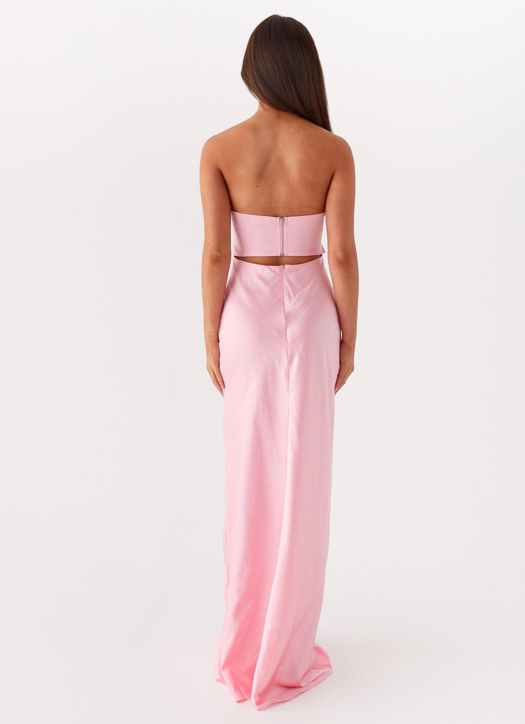 Tianna Strapless Maxi Dress - Pink Product Image