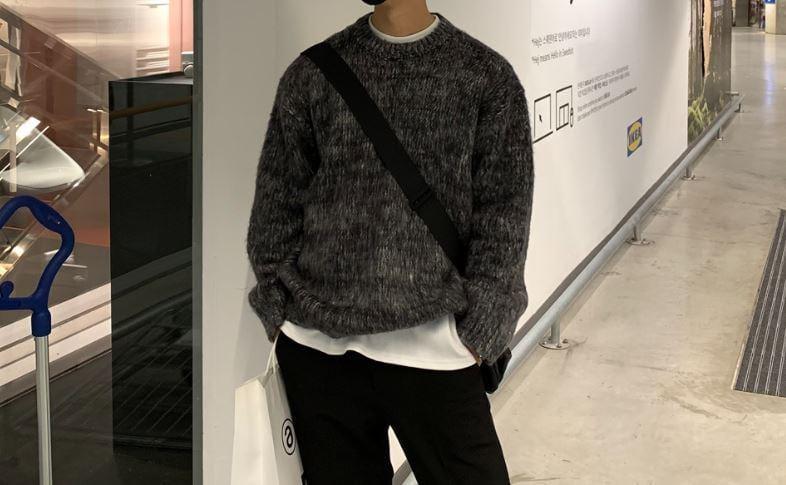 RT No. 5282 MOHAIR WOOLEN KNITTED SWEATER Product Image
