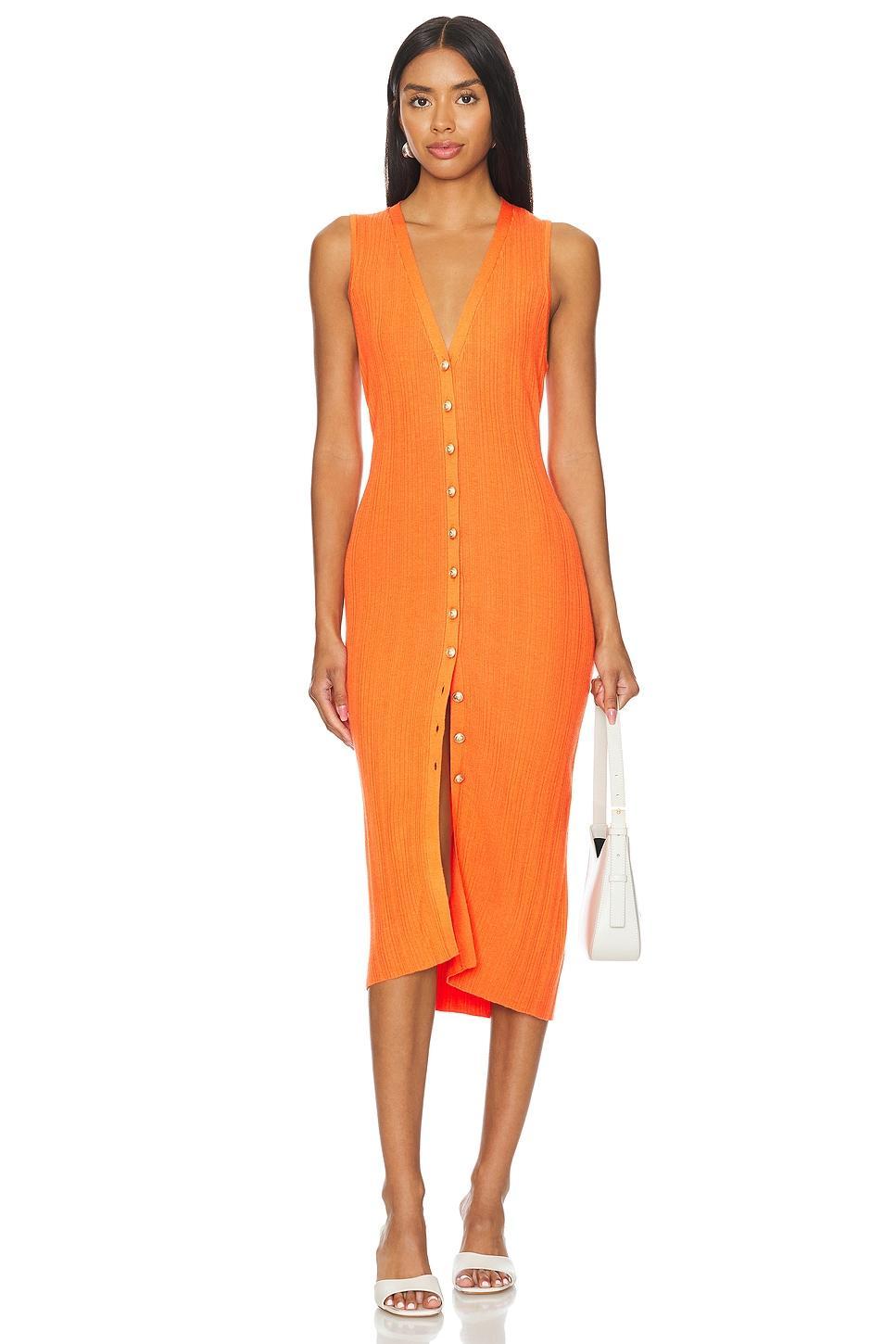 Domino Sleeveless Button Dress L'AGENCE Product Image