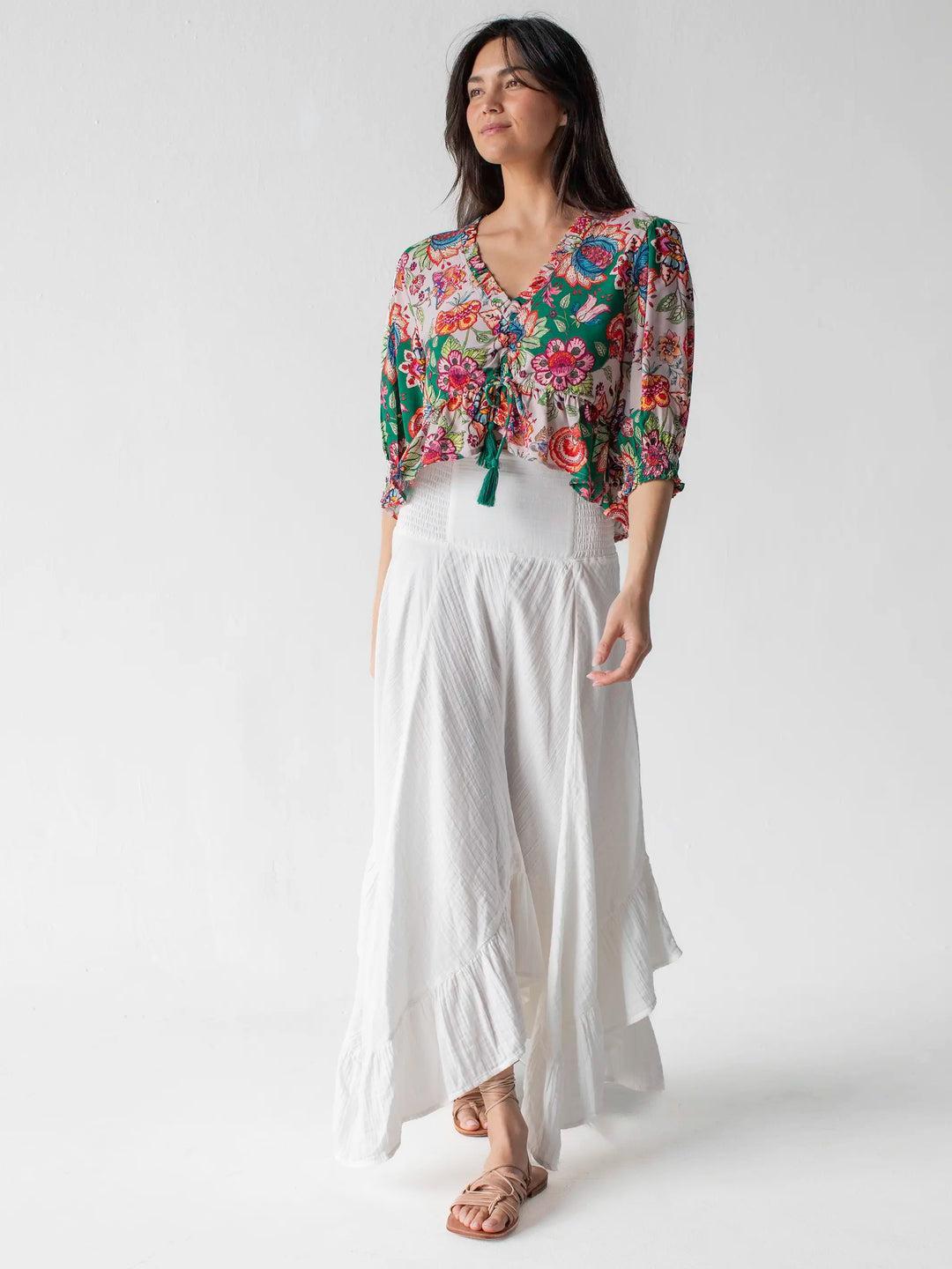Elisa Ruffle Tie Top Product Image