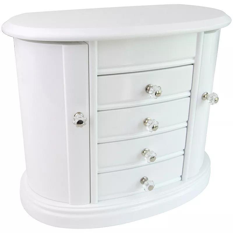 Mele and Co Heloise Wood Jewelry Box & Organizer, Womens, White Product Image