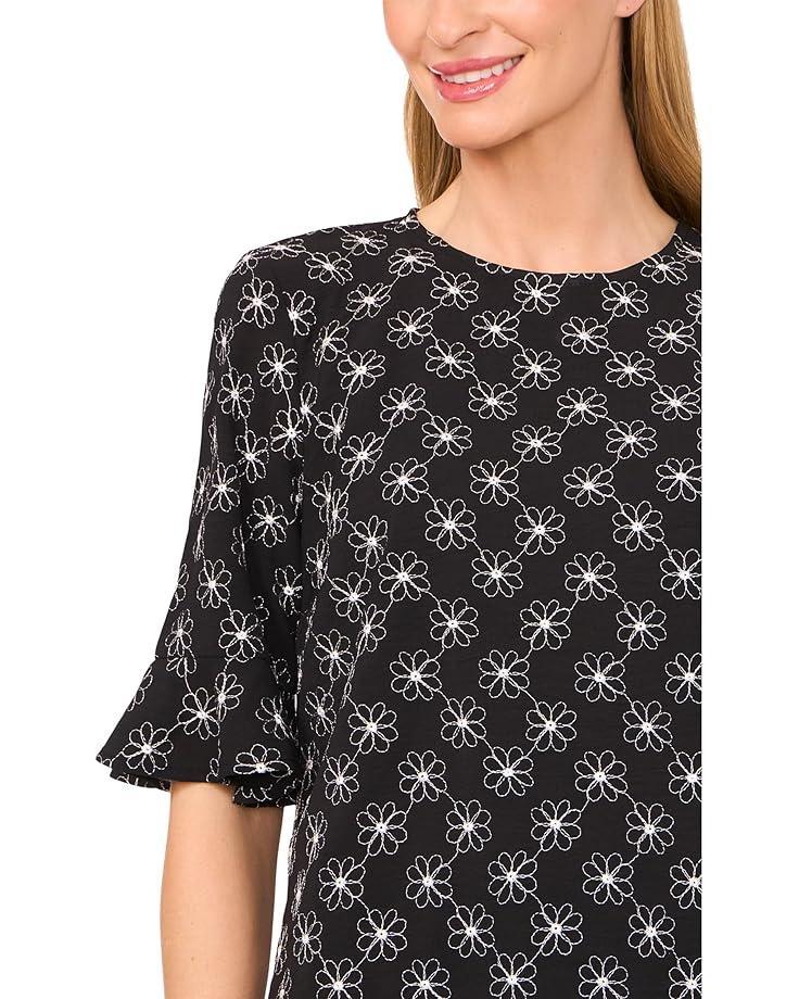 Mixed Media Tie Sleeve Top Product Image