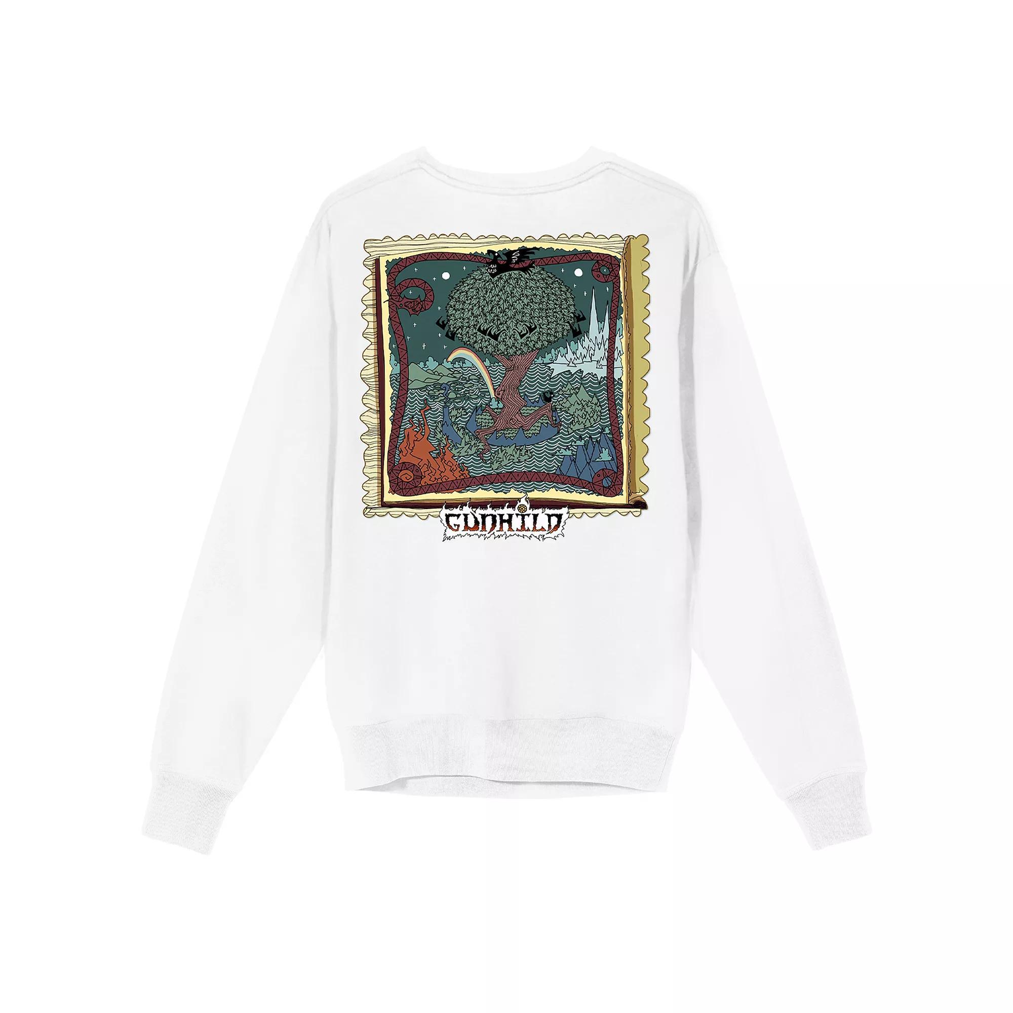 Men's Gunhild Book & Tree Graphic Graphic Sweatshirt, Size: XXL, White Product Image