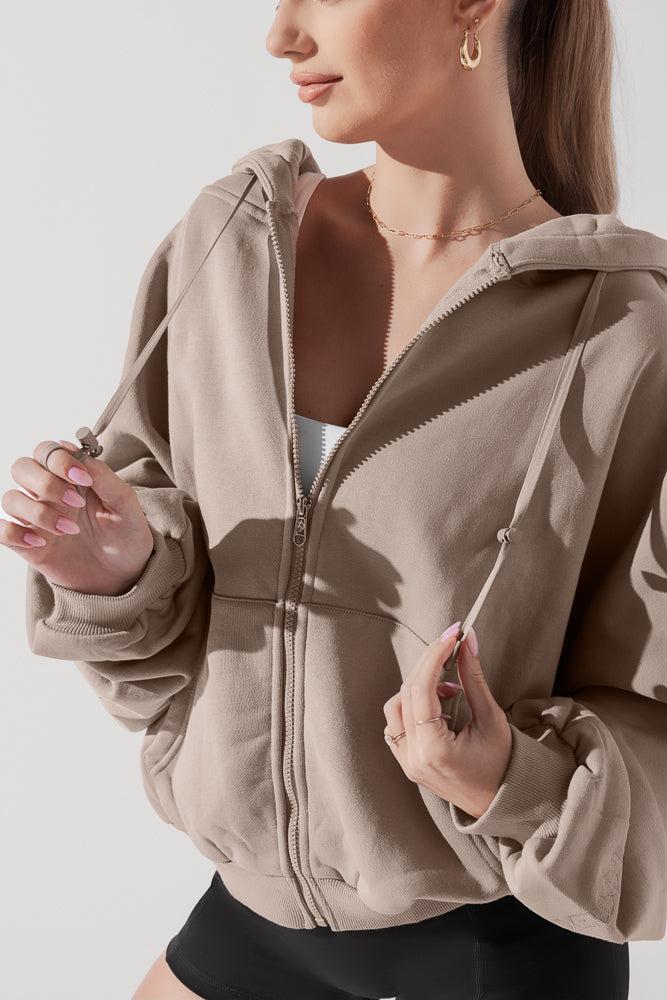 Zip Cloud Hoodie - White Product Image