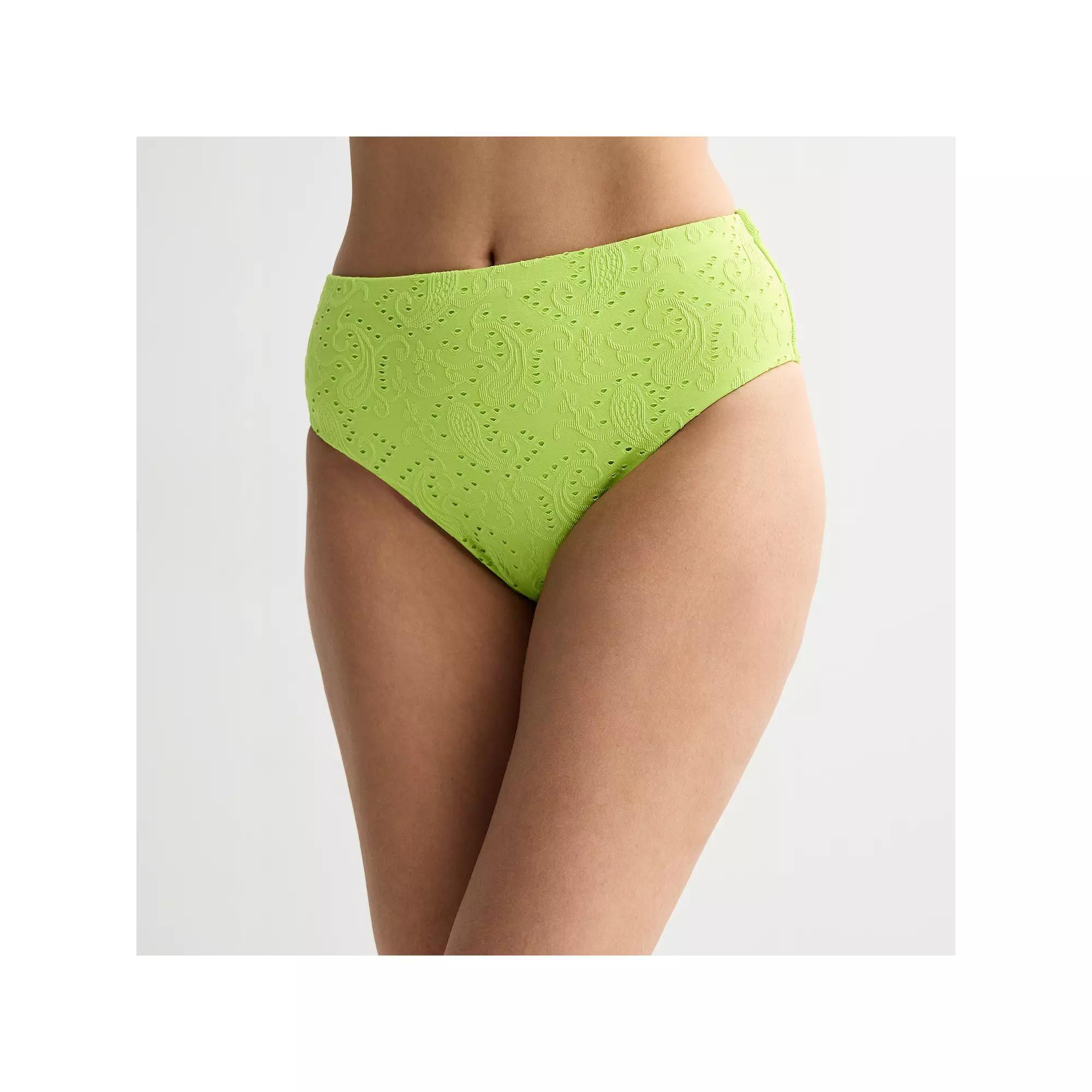 Women's Freshwater Compression Swim Bottoms, Size: XS, Solaria Paisley Green Product Image