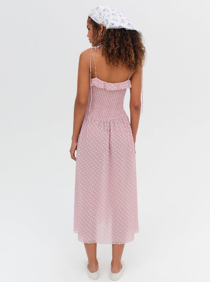Maxine Midi Dress — Pink Product Image