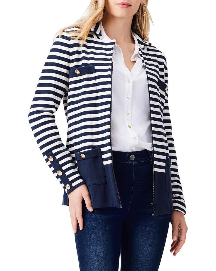 Mix Trim Knit Jacket Product Image