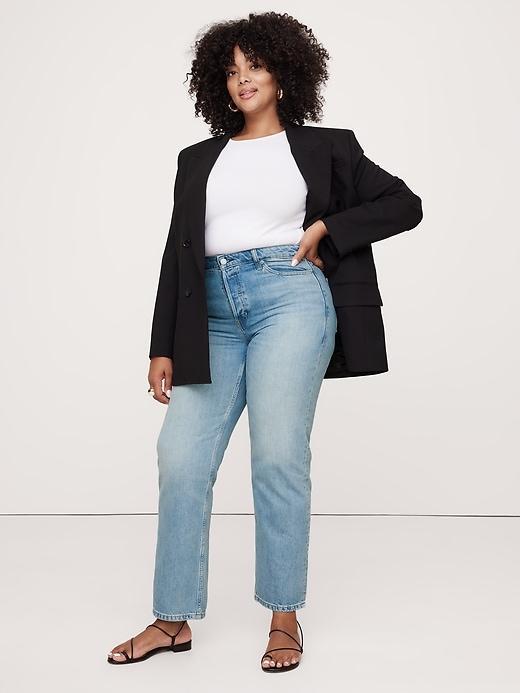 Mid-Rise Rigid Straight Jean Product Image