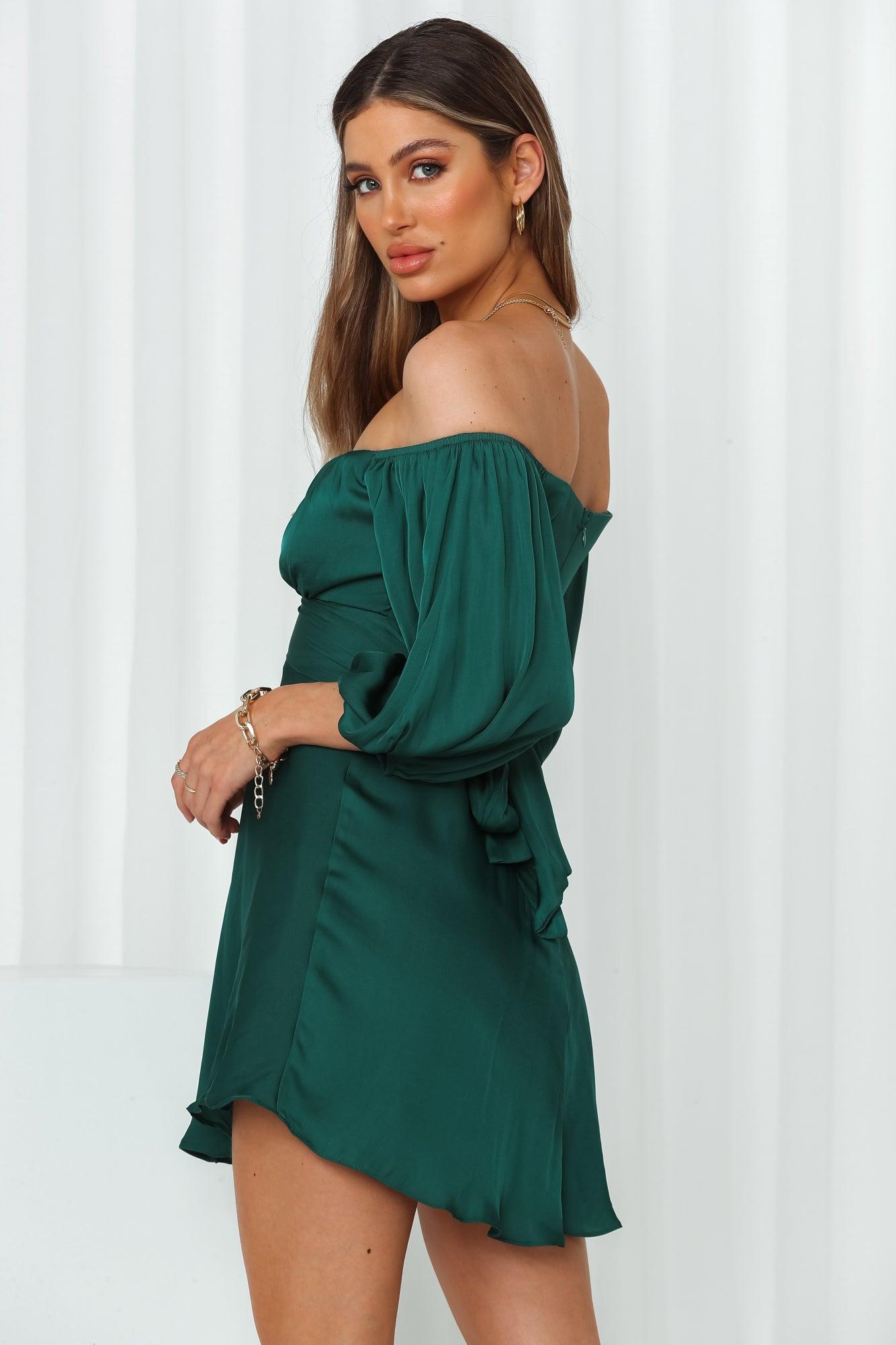 Fate Found Us Dress Forest Green Product Image