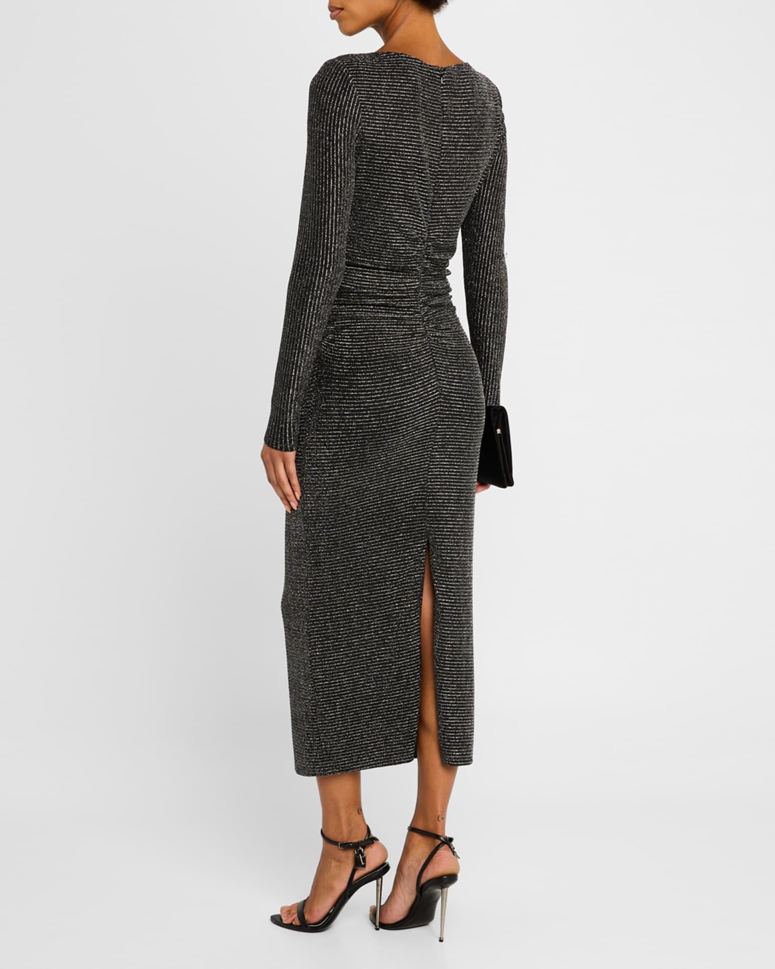 Dierdre Metallic Striped Midi Dress Product Image