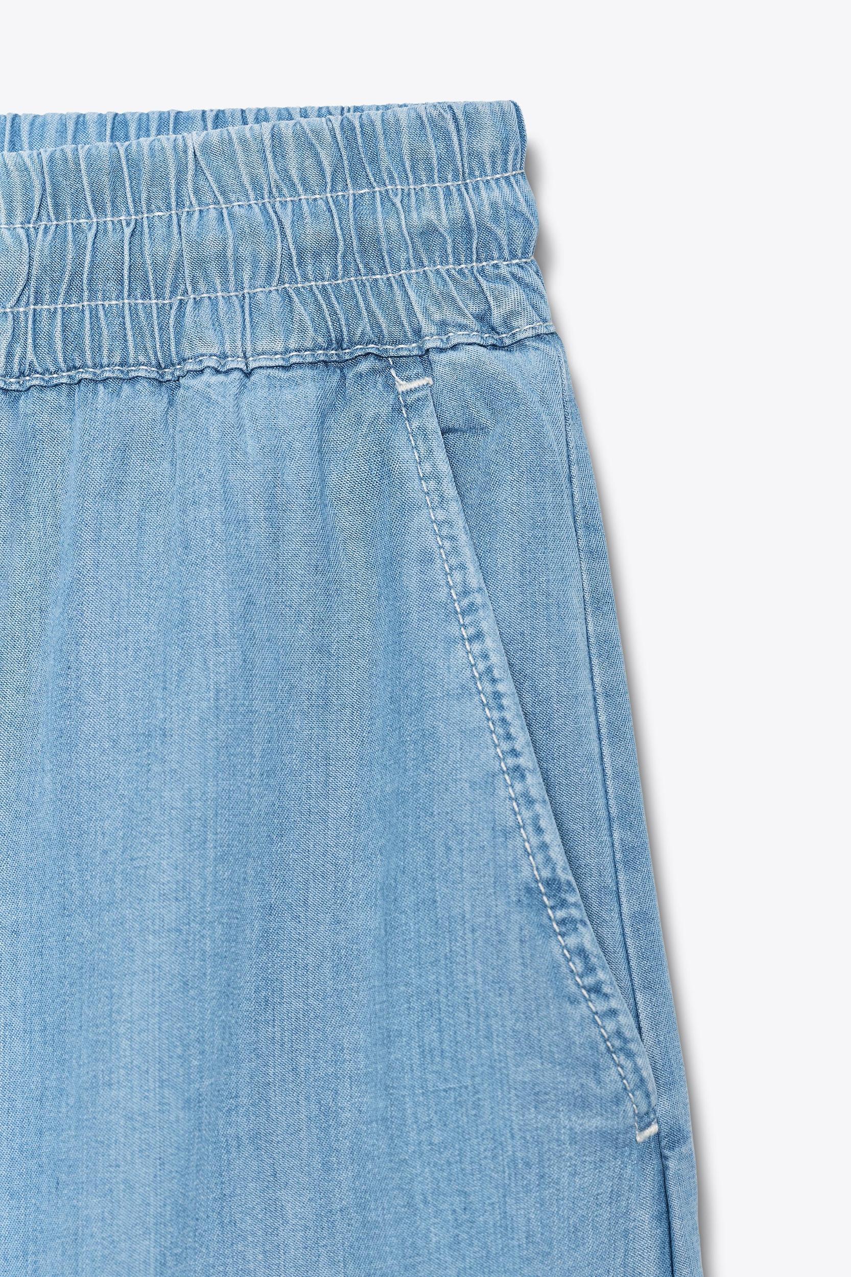 WIDE LEG ELASTIC WAIST PANTS Product Image