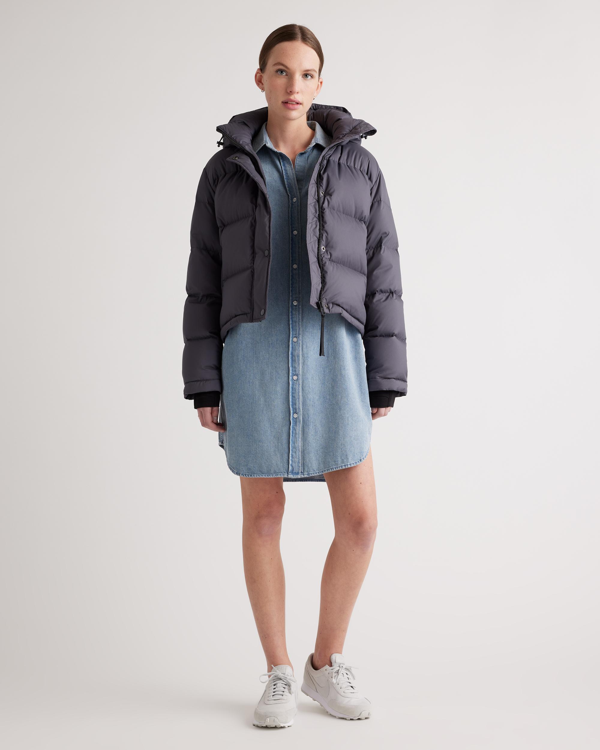 Quince | Women's Distressed Denim Shirt Dress Cotton Product Image