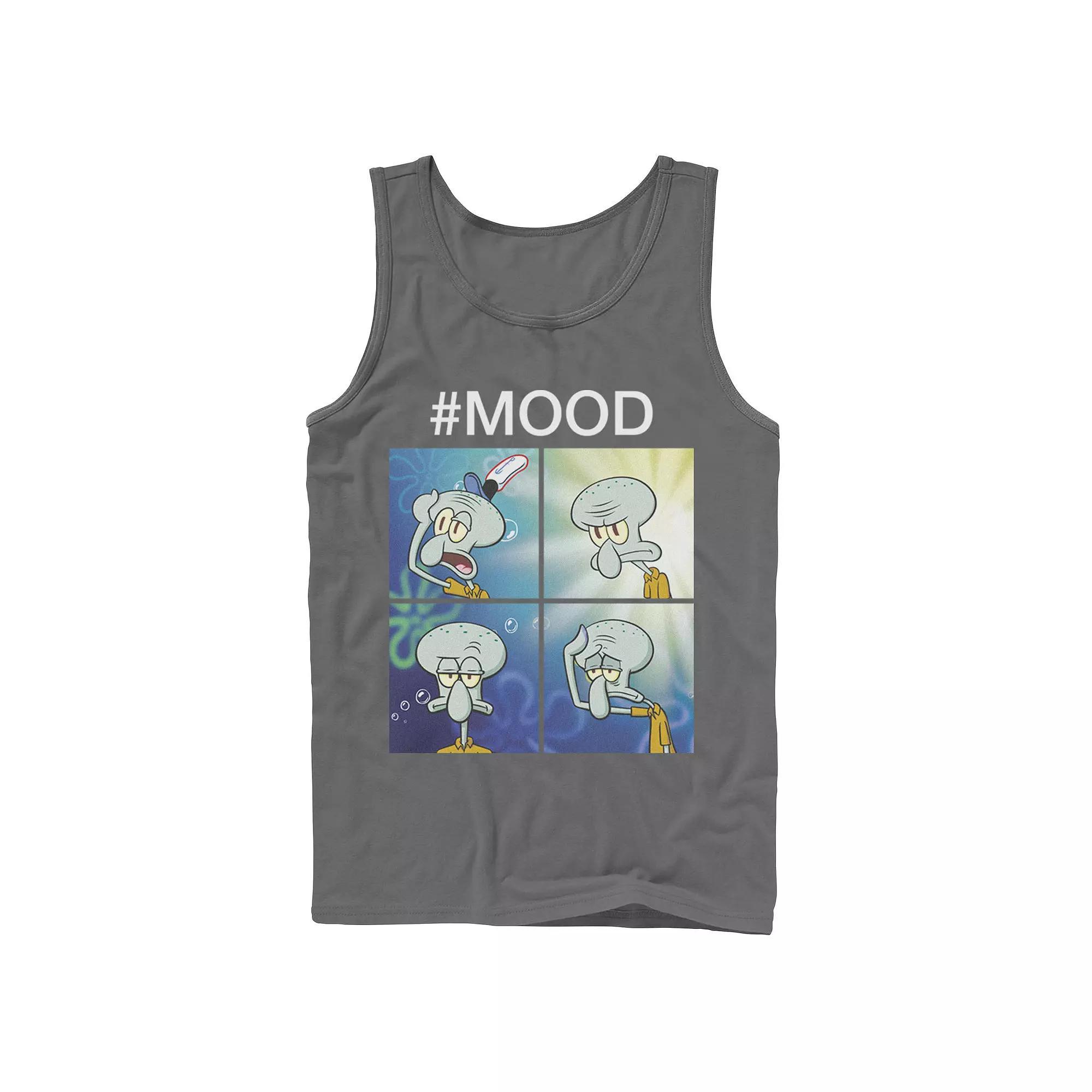 Men's Nickelodeon SpongeBob SquarePants Squidward Mood Tank Top, Size: Large, Athletic Grey Product Image