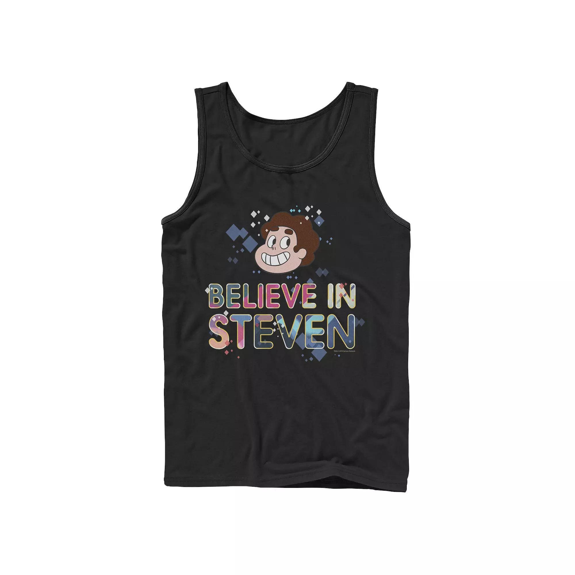Mens Cartoon Network Steven Universe Believe In Gems Tank Top, Men's, Size: Large, Black Product Image