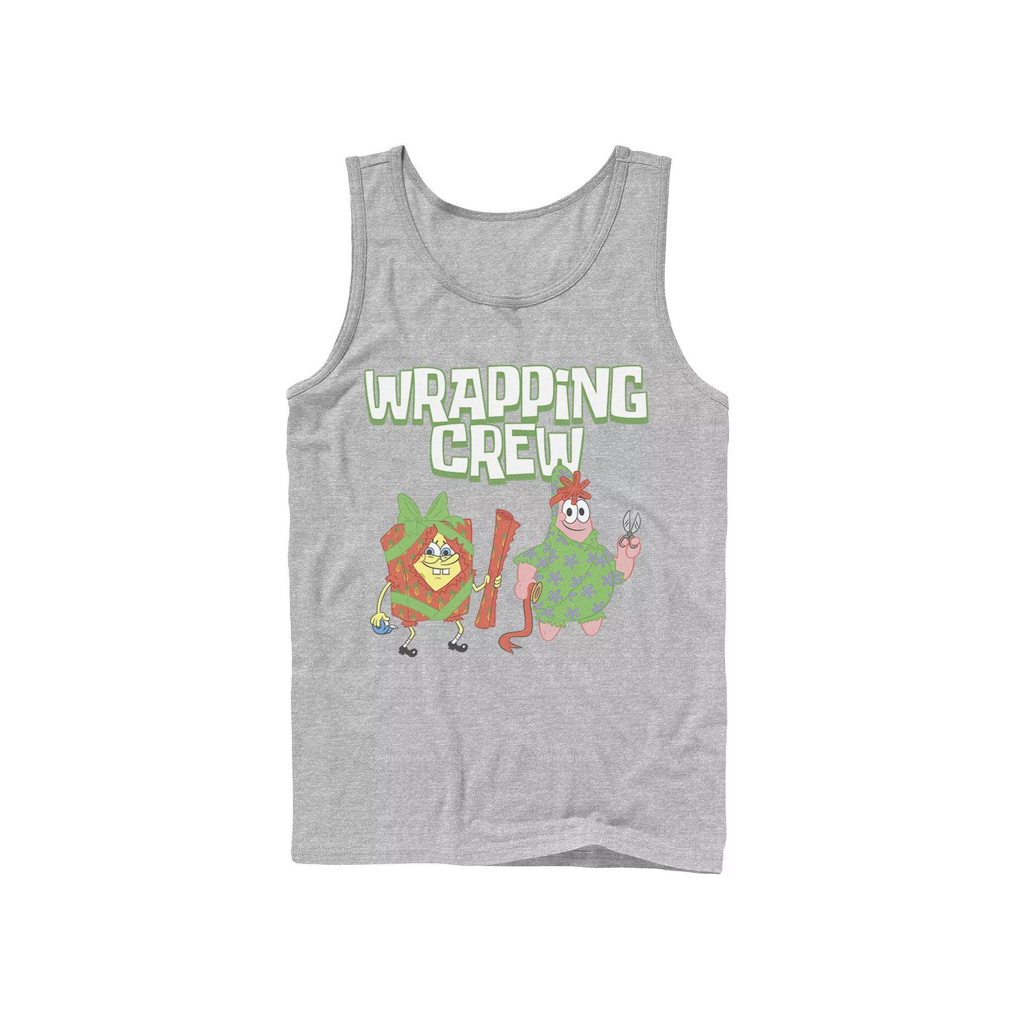 Mens Nickelodeon Spongebob Squarepants Patrick Wrapping Crew Christmas Graphic Tank Top Product Image