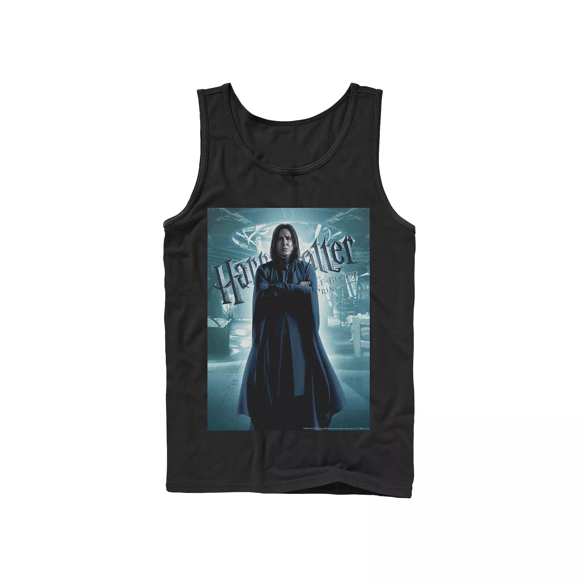 Men's Harry Potter Half-Blood Prince Snape Character Poster Graphic Tank Top, Size: Large, Athletic Grey Product Image